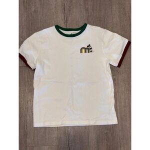 Disney x Janie and Jack Mickey Mouse Retro Tee Shirt Boys White Graphic Print